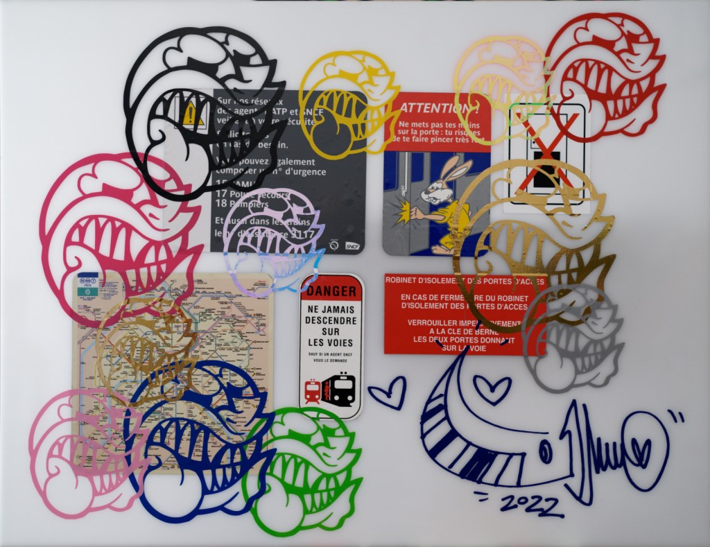 PARISTICKER2_BEBAR_Unique Pieces of art_50x65