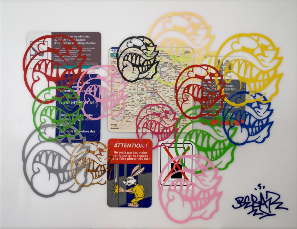 PARISTICKER1_BEBAR_Unique Pieces of art_50x65